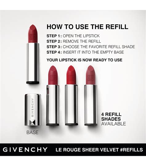 givenchy bj0502613|LE ROUGE SHEER VELVET MATTE LIPSTICK.